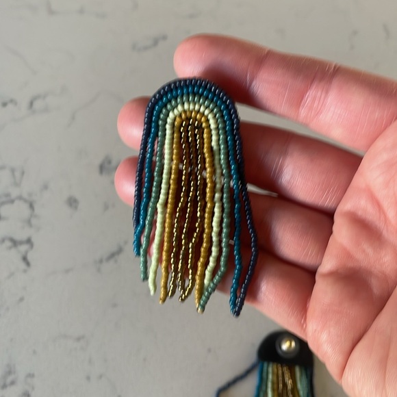 Retro beaded earrings - Picture 3 of 4